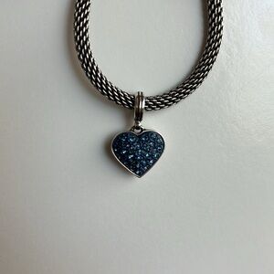 Crystal Blue Heart Brighton Charm